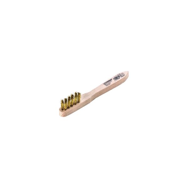 ZüNdkerzenbüRste L.150Mm 0,15Mm Messingdraht Gewellt 3-Reihig Btl.Lessmann (125211)-image