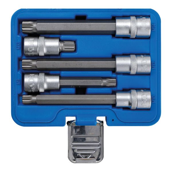 Bgs Bit-Einsatz-Satz Antrieb Innenvierkant 12,5 Mm (1/2 Zoll) Innenvielzahn (FüR Xzn) 5 Teilig ; Bgs Technic (8449)-image