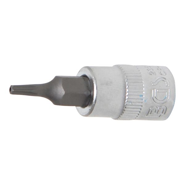BGS Bit-Einsatz Antrieb Innenvierkant 6,3 Mm (1/4") T-Profil (FüR Tx) Mit Bohrung T9 ; BGS Technic (2364)-image