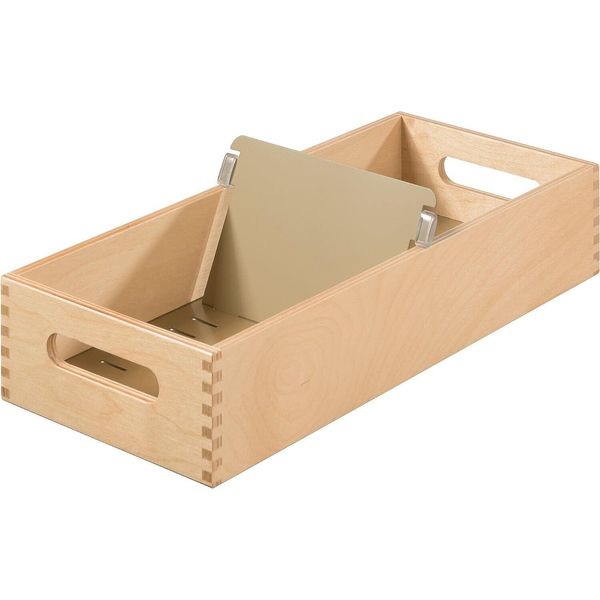 Han 1006-0 Vassoio Per Carte In Legno Din A6 Orizzontale, Per Max. 1500 Carte, Legno Naturale-image