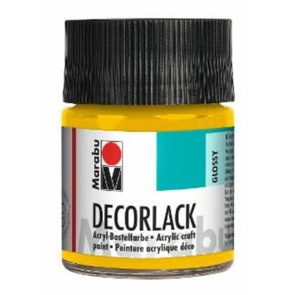 Marabu 1130 05 021 Lacca Decorativa Acrilica, Giallo Medio 021, 50 Ml-image