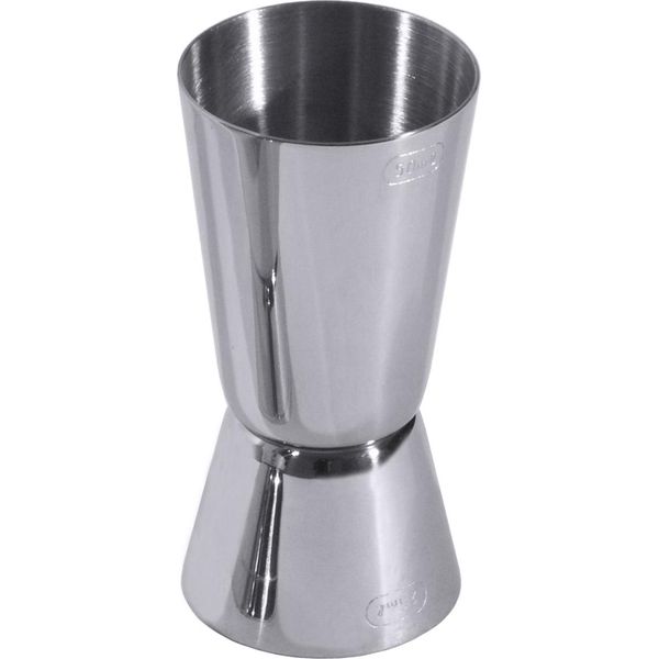 Doppio Misuratore Da Cocktail In Acciaio Inossidabile 18/10, Lucido, Graduato, Di Alta Qualità-image