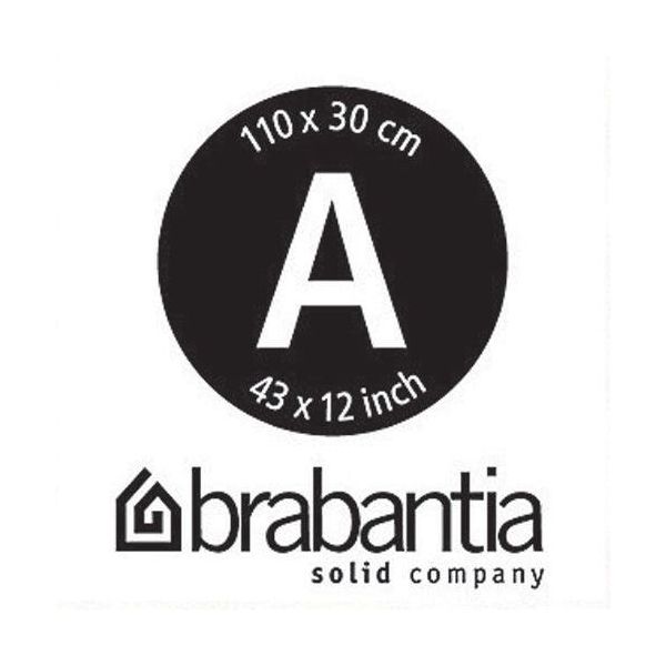 Coperta In Cotone Brabantia Con Schiuma Da 2 Mm, Copriasse Da Stiro, Neutro, 110 X 30 Cm, 194825-image