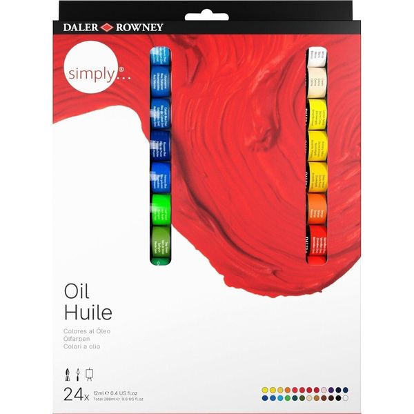 Daler-Rowney Simply Oil Colour Set, 24 X 12 Ml-image
