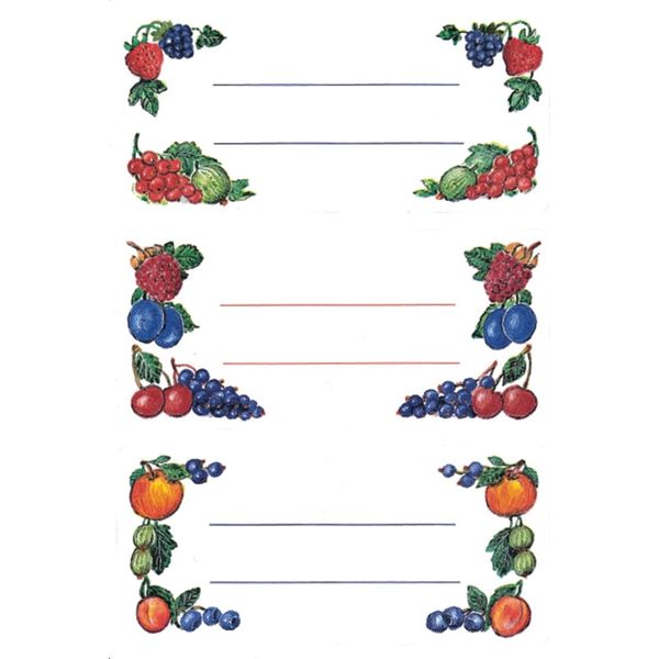 Etichette Per Cucina 76X35 Mm Composizione Di Frutti Di Bosco Confezione = 10X4 Fogli-image