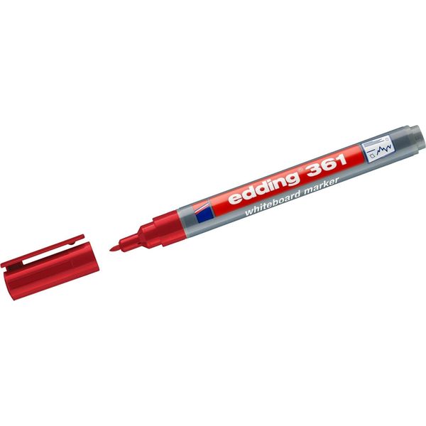 Pennarello Per Lavagna Bianca Edding 361 Ricaricabile Da 1 Mm Rosso Confezione Da 10 Pz-image