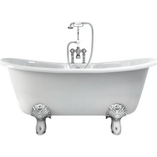 Casa Padrino Vasca Da Bagno Liberty In Pietra Naturale Freestanding 1700Mm Bcha White - Vasca Da Bagno Freestanding Retro Antico, Piedini Vasca:Luxury Classic Black-image