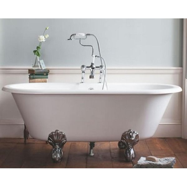 Casa Padrino Vasca Da Bagno Liberty In Pietra Naturale Freestanding 1700Mm Bblan White - Vasca Da Bagno Freestanding Retro Antico, Piedini Vasca: Luxury Claw White-image