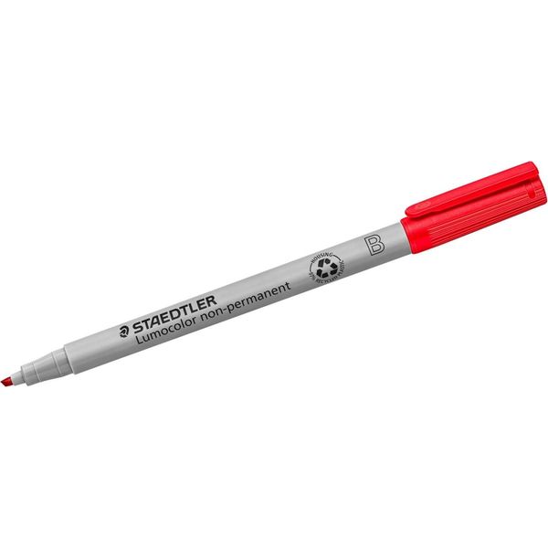 Staedtler 312-2 Staedtler Folienstift Lumocolor Non-Perm B Rot 10 StüCk-image