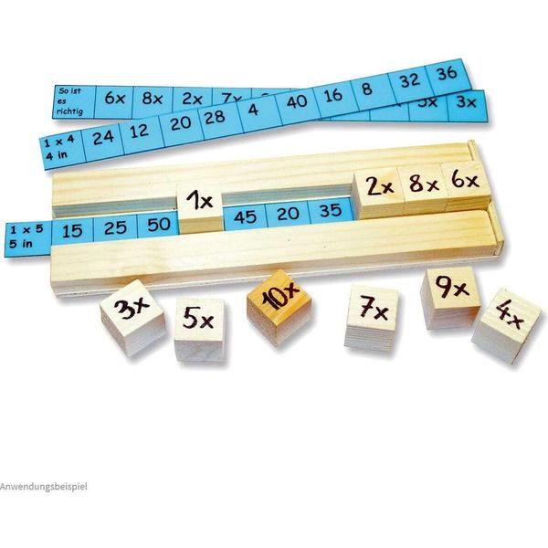 Fiammiferi21 1X1 Tabella Di Moltiplicazione Gioco Di Apprendimento Matematico Con Dadi E Autocontrollo Kit In Legno Per Bambini Kit Di Artigianato Da 7 Anni-image