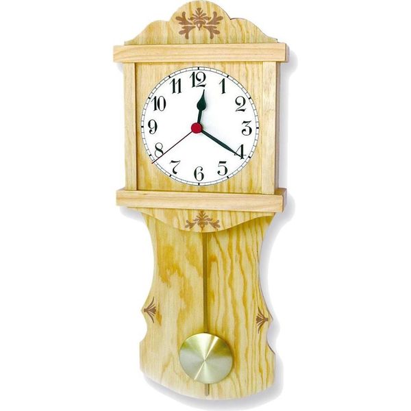 Fiammiferi21 Orologio Da Parete Classico Con Pendolo / Orologio A Pendolo Come Kit Di Costruzione In Legno Per Bambini Dai 12 Anni In Su-image