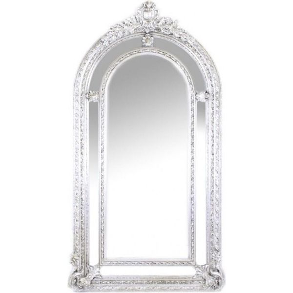 Enorme Specchio Da Parete Barocco Casa Padrino Argento Versailles 210 X 115 Cm - Solido E Pesante - Specchio Argento-image