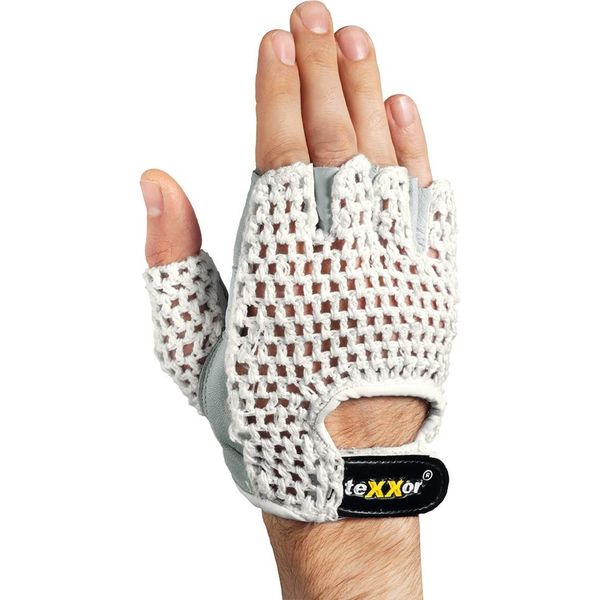 Texxor® Guanti In Nappa Fahrradfahrer, Pelle Naturale / Tessuto Bianco-image