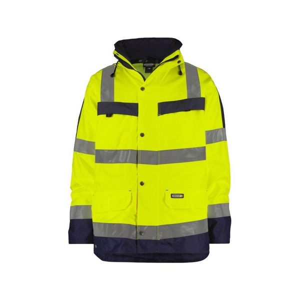 Dassy® Atlantis Parka Antipioggia Alta Visibilità Neon Yellow/Dark Blue Taglia Xs Lunghezza: Standard-image