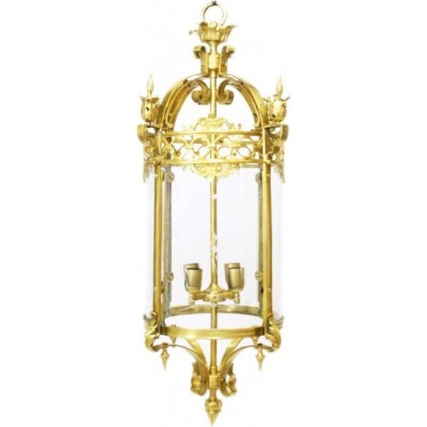 Casa Padrino Lampada A Sospensione Barocca Oro Lanterna Rotonda Da Soffitto - Ristorante - Hotel Lampada Lanterna-image