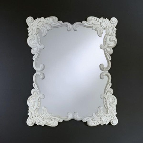 Casa Padrino Specchio Da Parete Barocco Stile Antico Bianco 92 X 110 Cm - Specchio Barocco Bianco Antico-image