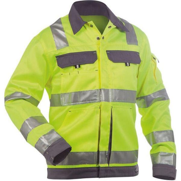 Dassy® Dusseldorf Giacca Da Lavoro Ad Alta Visibilità Neon Yellow/Cement Grey Taglia Xl Lunghezza: Standard-image