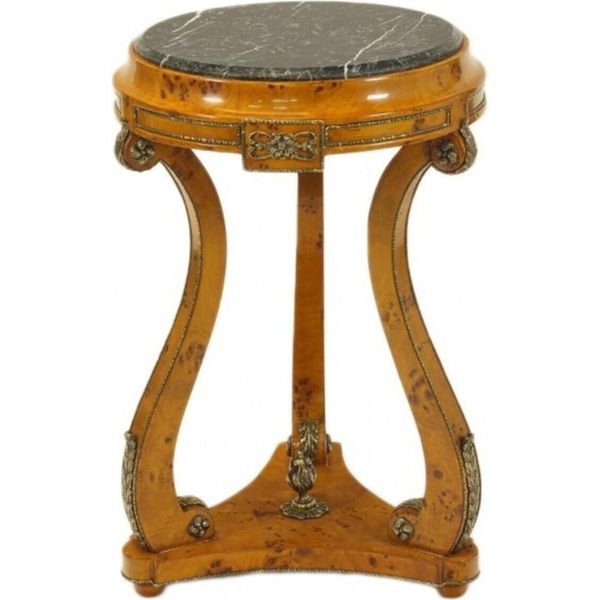 Casa Padrino Tavolino Barocco In Acero Birdseye H70 X 45Cm - Tavolino Luigi Xvi In Stile Antico - Mobili-image