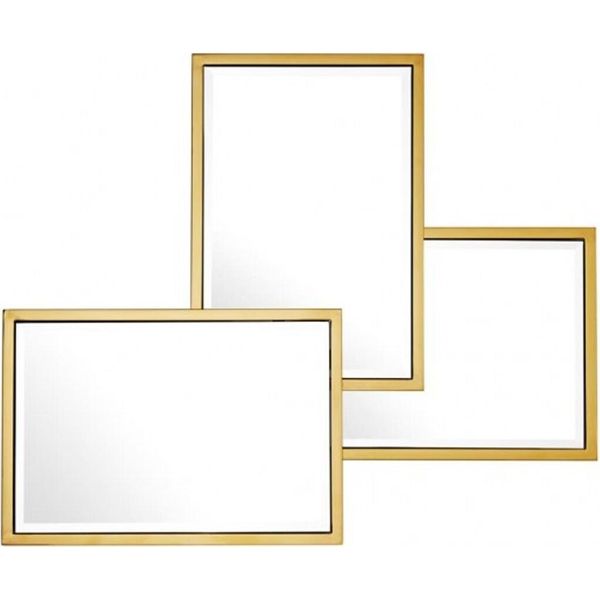 Casa Padrino Specchio Neo Classic 80 X H 96 Cm In Acciaio Inox Color Oro - Specchio Da Parete - Luxury Hotel Furniture Collection-image