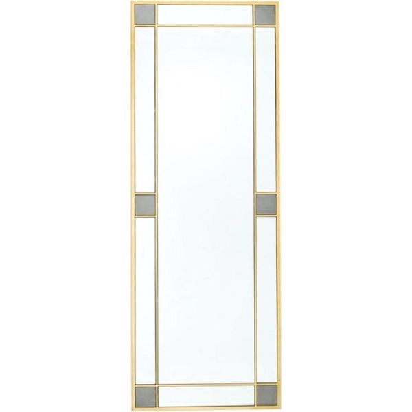 Casa Padrino Specchio Art Deco 80 X H 220 Cm In Ottone Color Oro - Specchio Da Parete - Luxury Hotel Furniture Collection-image