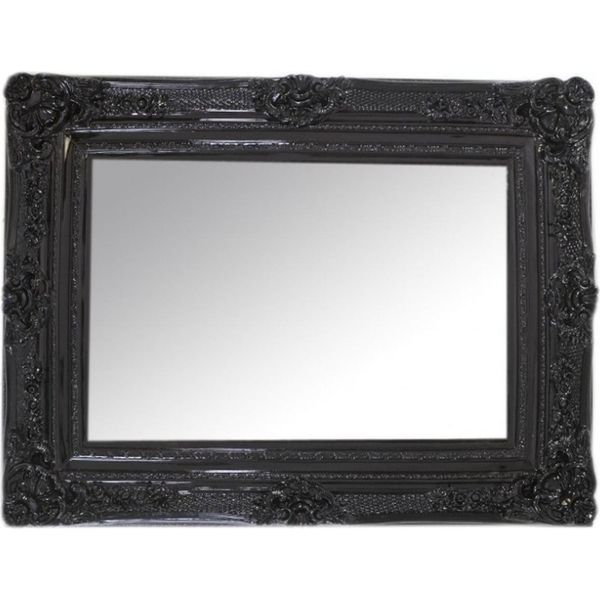 Casa Padrino Specchio Da Parete Barocco Nero Altezza 130 Cm, Larghezza 96 Cm - Nobile E Magnifico-image