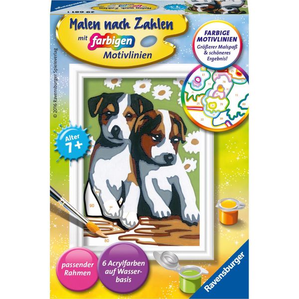 Ravensburger Creart 29681 - Teneri Cuccioli - Cane Da Colorare Con I Numeri Per Bambini Dai 7 Anni In Su 29681-image