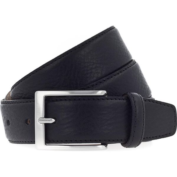 Vanzetti Pelle Cintura Dresscode: Business 35Mm Cambered Full Leather Belt W85 Black Nero-image