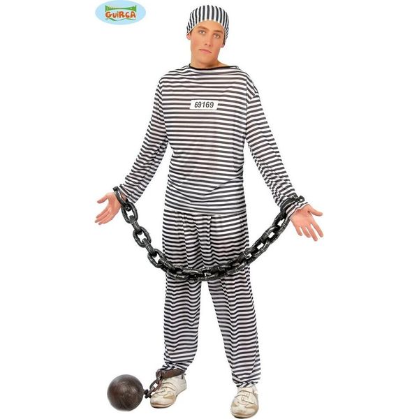 Costume Da Detenuto Per Uomo Taglia M-L, Taglia:S-image