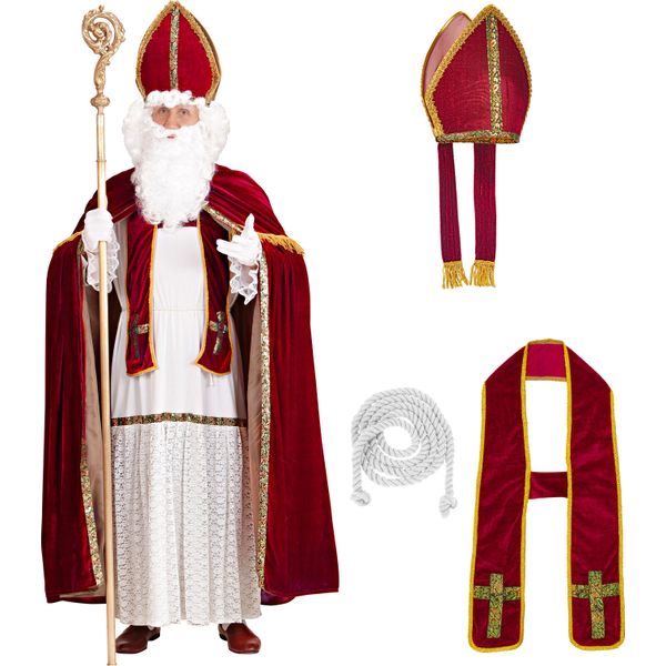 Costume Da Babbo Natale - Babbo Natale - Vescovo Costume Da Babbo Natale Taglia S-XXL Taglia L/Xl-image