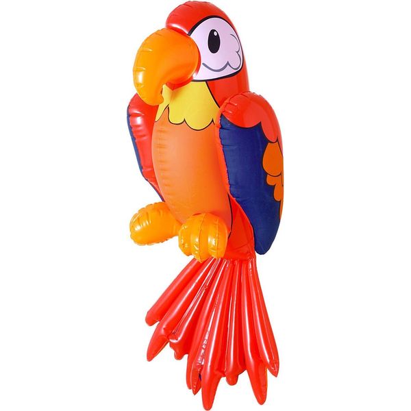 Pappagallo Gonfiabile Grande 60 Cm - Decorazione Estiva, Hawaii, Caraibi, Mari Del Sud-image