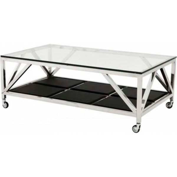 Casa Padrino Tavolino Di Design Art DéCo 140 X 80 X H. 50 Cm - Tavolino Da Salotto - Tavolino Hotel-image