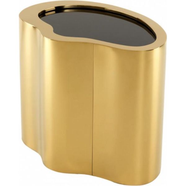 Casa Padrino Tavolino Di Design Art DéCo Oro Con Vetro Nero - Luxury Collection-image