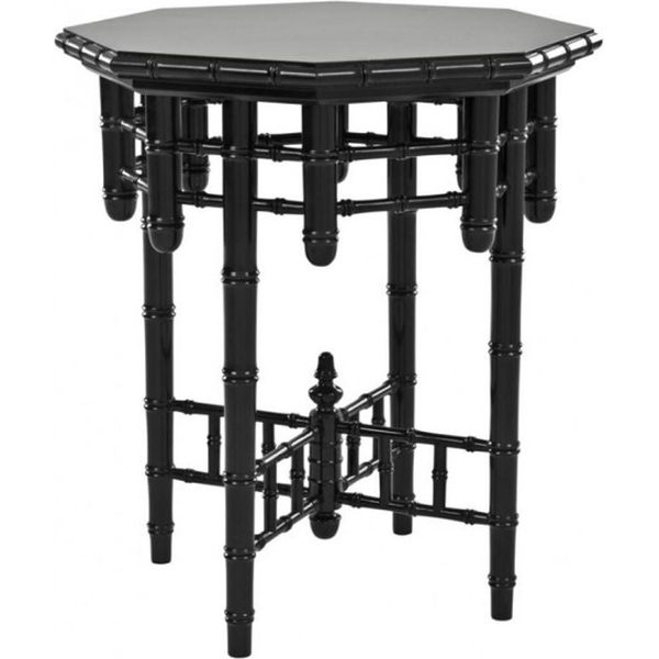 Casa Padrino Luxury Art Deco Designer Mahogany Side Table Black - Qualità Lusso-image