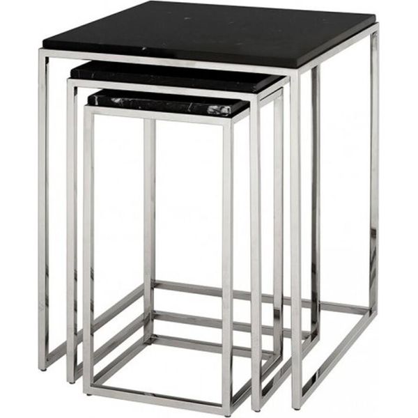 Casa Padrino, Tavolino Di Design Art DéCo Set Di 3 - Set Di Tavolini-image