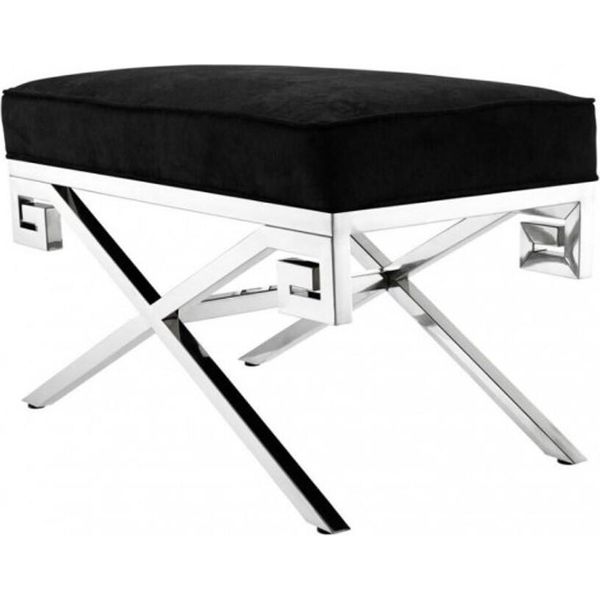 Sgabello Casa Padrino 73 X 41 X H. 45 Cm - Mobili Vitage Art Deco-image