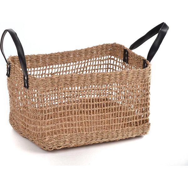 Cesto Portaoggetti Seegras Cesto Decorativo Cesto Borsa Cesto Borsa Cesto In Vimini Con Maniglia / Maniglie Naturale-image