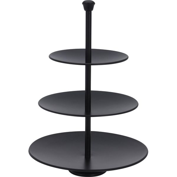 Etagere Con 3 Ripiani In Acciaio Inox - Circa 36,5 X 15 Cm - Colore: Nero-image