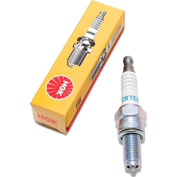 Candela Ngk CR7EB Con Soppressione Delle Interferenze, Filettatura Lunga 19,0 Mm Ø 10,0 Mm, Dado Di Collegamento Sae Fisso, 4663-image