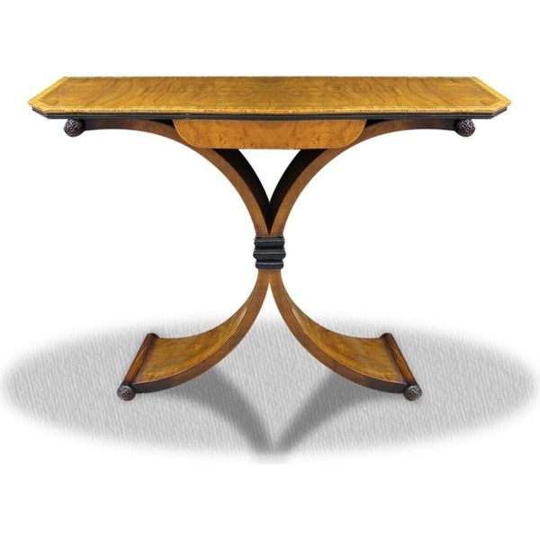 Tavolino Casa Padrino Con Cassetto Marrone 100 X 35 X H. 85 Cm - Tavolino-image