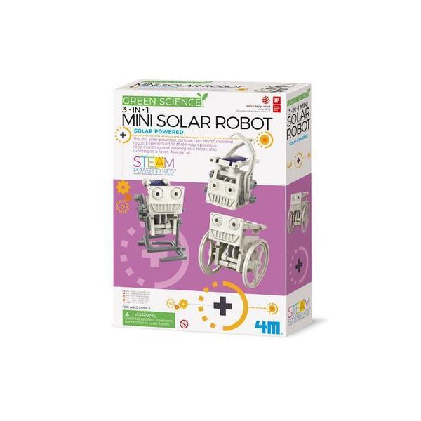4M Industrial Development 68496 4M Mini Solar Roboter 3In1 - Green Science Retail-image