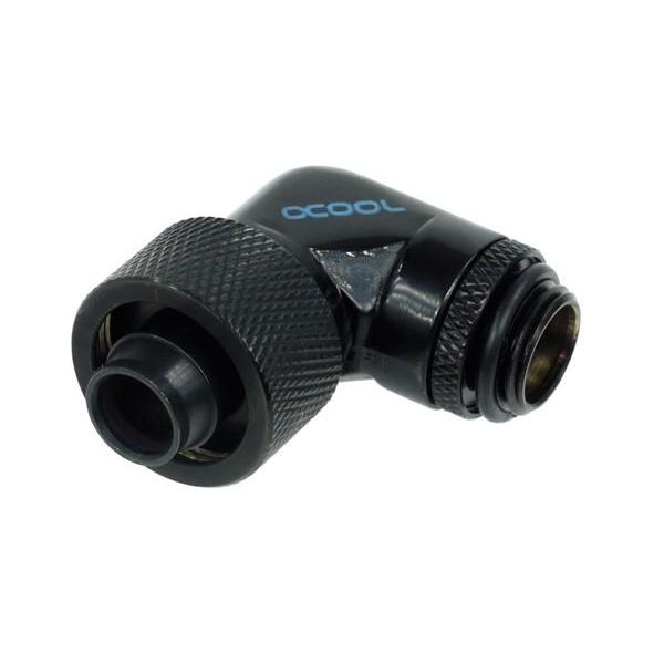 Alphacool Hf 16/10 Gommino Avvitabile 90° Ruotabile G1/4 - Nero Profondo-image
