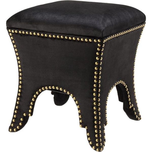 Casa Padrino Sgabello Nero 39 X 39 X H. 45 Cm - Mobili Per Hotel-image