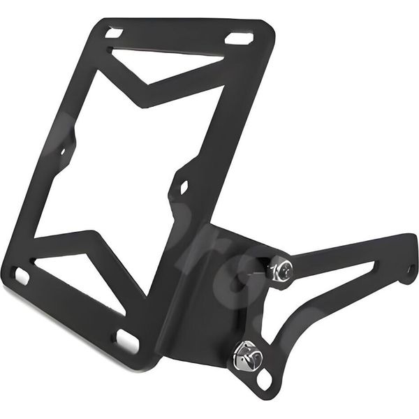 Porta Targa Tnt Compatibile Con Piaggio, Peugeot Orizzontale Nero Opaco-image