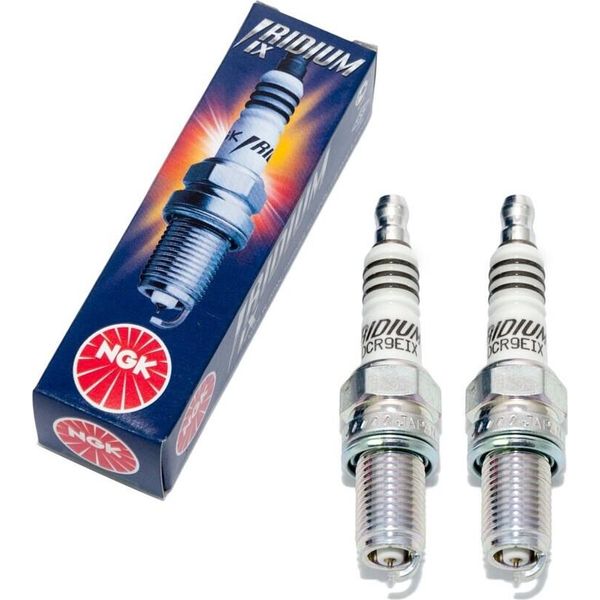 Set Di Candele Ngk 2X DCR9EIX Candela All'iridio Con Soppressione Delle Interferenze, Filettatura Lunga 19,0 Mm Ø 12,0 Mm Esagono 16,0 Mm, Distanza Tra Gli Elettrodi 0,75 Mm, Potere Calorifico 9, 6650-image