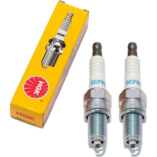 Set Di Candele Ngk 2X DCPR8E Candela Con Soppressione Delle Interferenze, Filettatura Lunga 19,0 Mm Ø 12,0 Mm Esagono 16,0 Mm, Distanza Tra Gli Elettrodi 0,85 Mm, Potere Calorifico 8, 4179 / 4339-image