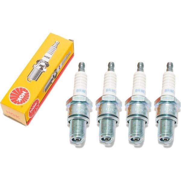 Set Di Candele Ngk 4X BR8ES Con Soppressione Delle Interferenze, Filettatura Lunga 19,0 Mm Ø 14,0 Mm, 1876 / 3639 / 3961 / 5422-image