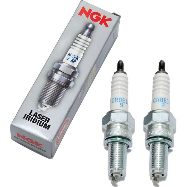 Set Di Candele Ngk 2X CR8EIA-9 Candela All'iridio Con Soppressione Delle Interferenze, Filettatura Lunga 19,0 Mm Ø 10,0 Mm Esagono 16,0 Mm, Distanza Tra Gli Elettrodi 0,90 Mm, Potere Calorifico 8, 4286-image