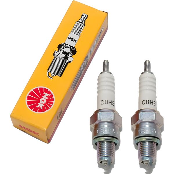 Set Di Candele Ngk 2X C8HSA, Filettatura Corta 12,7 Mm Ø 10,0 Mm Esagono 16,0 Mm, Distanza Tra Gli Elettrodi 0,75 Mm, Potere Calorifico 8, 6821-image
