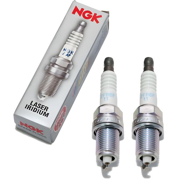 Set Di Candele Ngk 2X IZFR6F11 Candela All'iridio Con Soppressione Delle Interferenze, Filettatura Lunga 19,0 Mm Ø 14,0 Mm Esagono 16,0 Mm, Distanza Tra Gli Elettrodi 1,10 Mm, Potere Calorifico 6, 4095-image