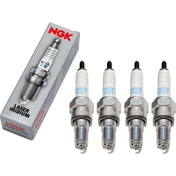 Set Di Candele Ngk 4X IMR9E-9HES Candela All'iridio Con Soppressione Delle Interferenze, Filettatura Lunga 19,0 Mm Ø 10,0 Mm Esagono 16,0 Mm, Distanza Tra Gli Elettrodi 0,90 Mm, Potere Calorifico 9, 7556-image